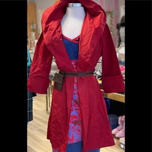 Katharina Hovman open red coat like new